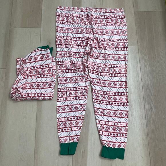 Carter’s Adult Unisex Christmas Pajama Set – Sz XXL – Red/White Snowflake Print - Picture 9 of 9